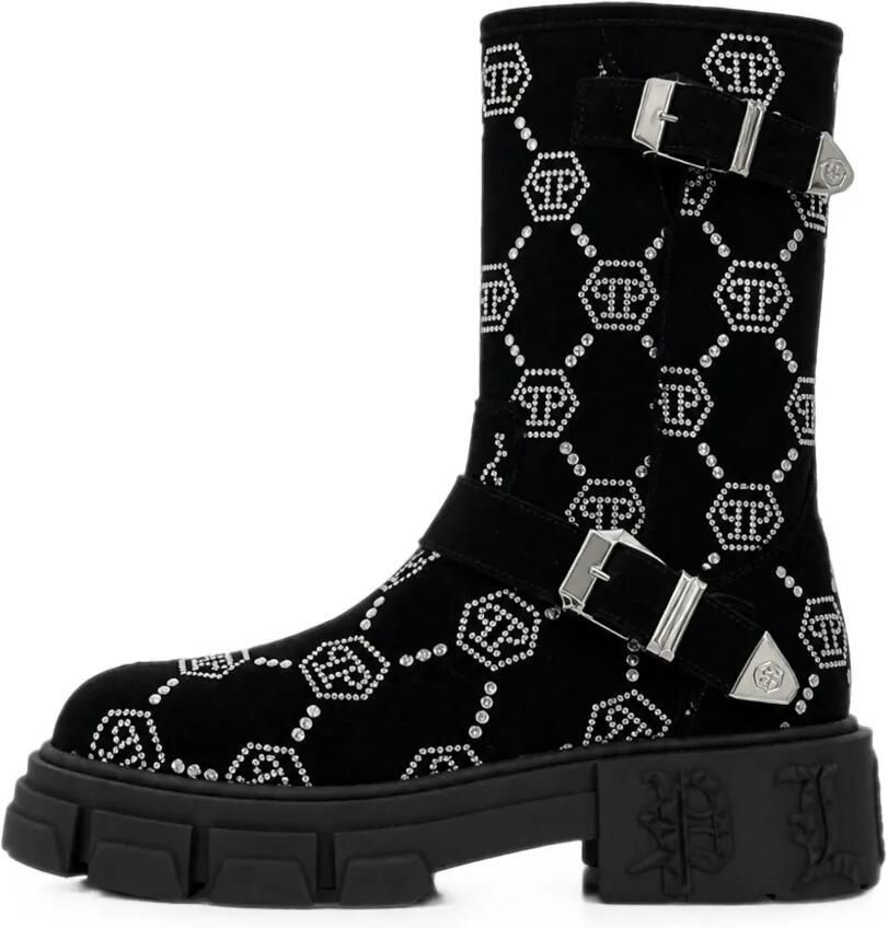 Philipp Plein Monogram laarzen verfraaid met stras Zwart - Foto 3