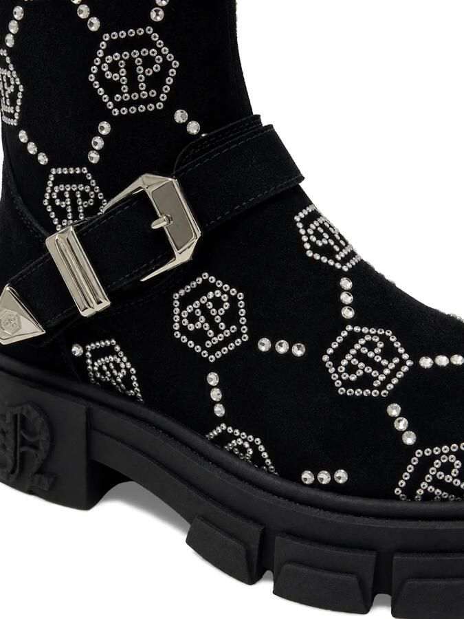 Philipp Plein Monogram laarzen verfraaid met stras Zwart - Foto 4