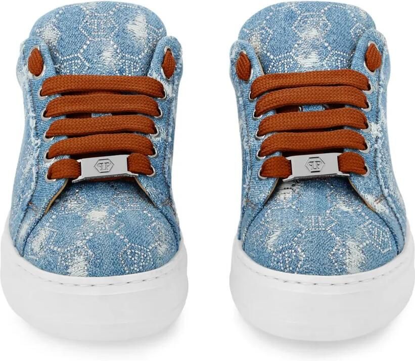 Philipp Plein Monogram Strass sneakers Blauw - Foto 3