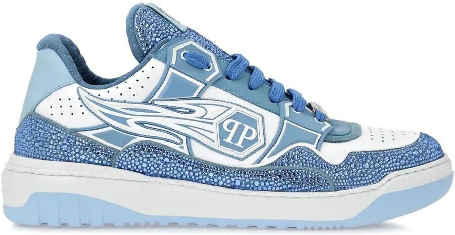 Philipp Plein Moon Walker leren low-top sneakers Wit