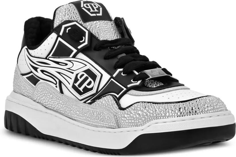 Philipp Plein Moon Walker leren low-top sneakers Wit