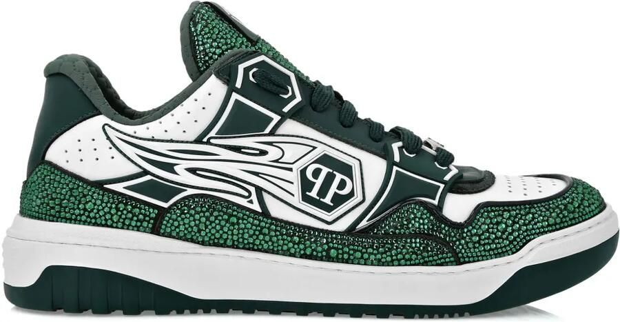 Philipp Plein Moon Walker leren low-top sneakers Wit