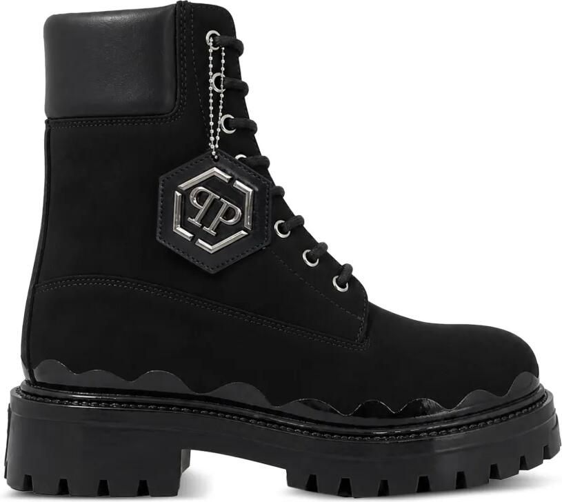 Philipp Plein Nabuk veterlaarzen Zwart - Foto 4