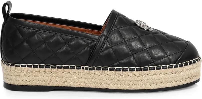 Philipp Plein Nappa espadrillas schedel Zwart