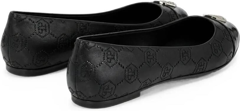 Philipp Plein Nappaleren ballerina's met monogram stras Zwart - Foto 4