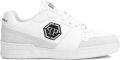 Philipp Plein P-Force 78 leren sneakers met logoplakkaat Wit - Wit