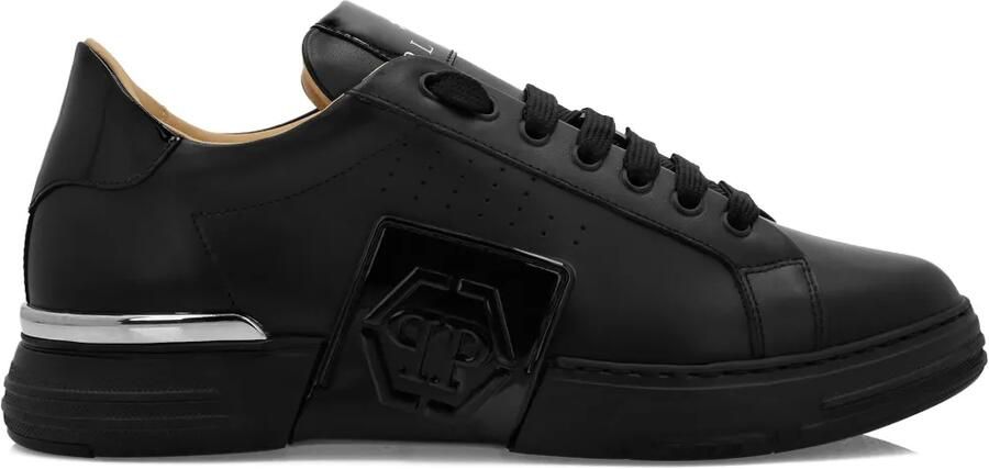 Philipp Plein Phantom Kick$ low-top leren sneakers Zwart