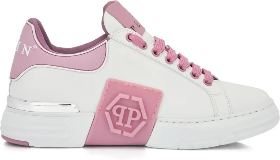 Philipp Plein Phantom Kick$ low-top sneakers met logoplakkaat Wit