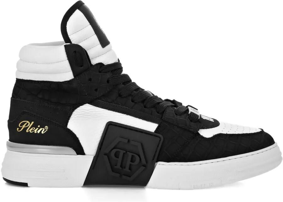 Philipp Plein Phantom Kicks mid-top leren sneakers Zwart