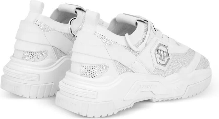 Philipp Plein Predator low-top sneakers met stras Wit - Foto 5