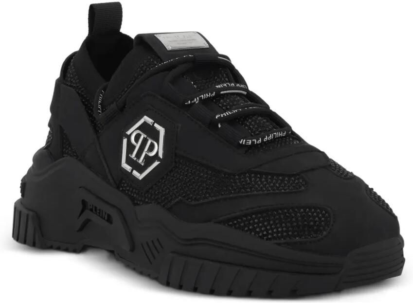 Philipp Plein Predator low-top sneakers met stras Zwart - Foto 4