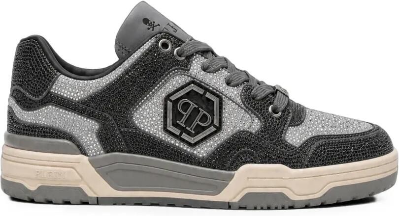 Philipp Plein Predator V2 low-top sneakers met stras Grijs