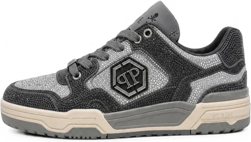 Philipp Plein Predator V2 low-top sneakers met stras Grijs - Foto 5