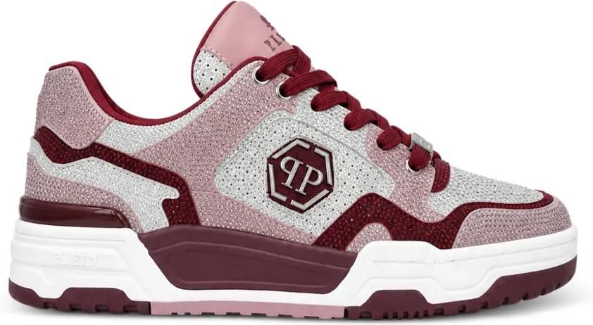 Philipp Plein Predator V2 Strass low-top sneakers Roze