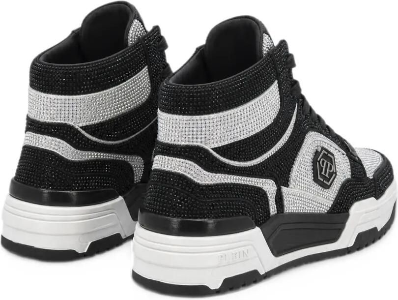 Philipp Plein Predator V2 Strass mid-top sneakers Zwart - Foto 4