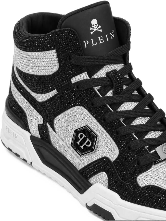 Philipp Plein Predator V2 Strass mid-top sneakers Zwart - Foto 2