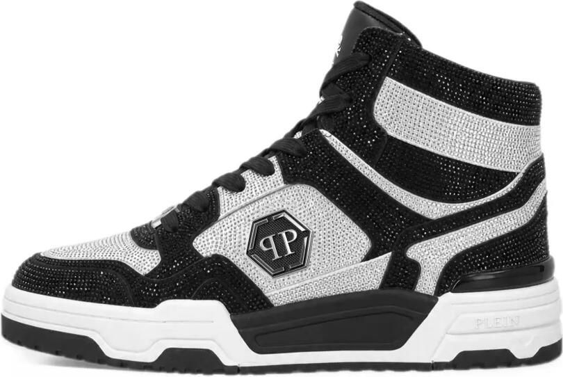 Philipp Plein Predator V2 Strass mid-top sneakers Zwart - Foto 5