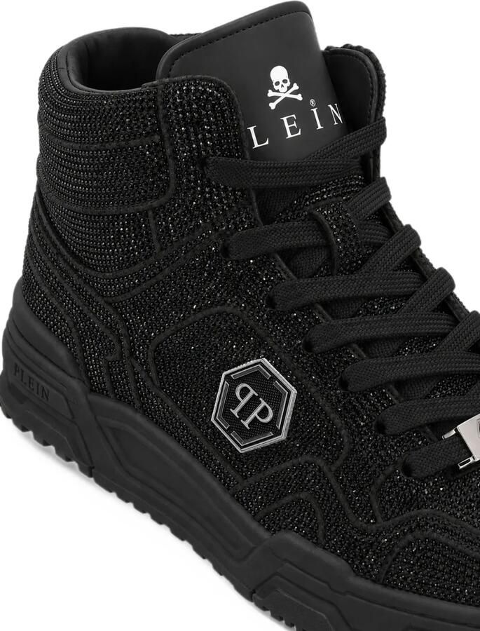 Philipp Plein Predator V2 Strass mid-top sneakers Zwart - Foto 2