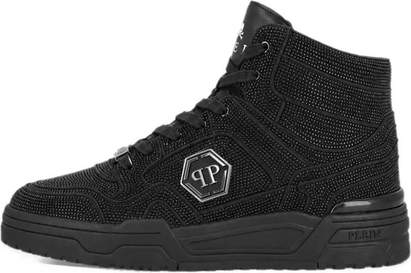 Philipp Plein Predator V2 Strass mid-top sneakers Zwart - Foto 4