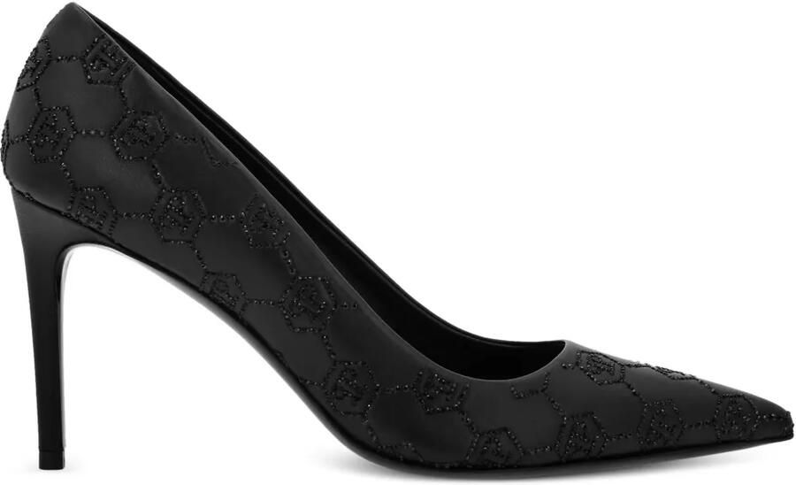 Philipp Plein Pumps met monogram en stras Zwart