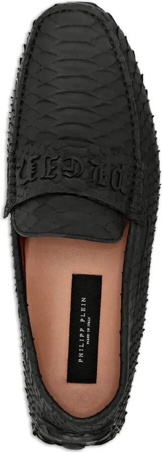 Philipp Plein Python leren mocassins Zwart - Foto 3