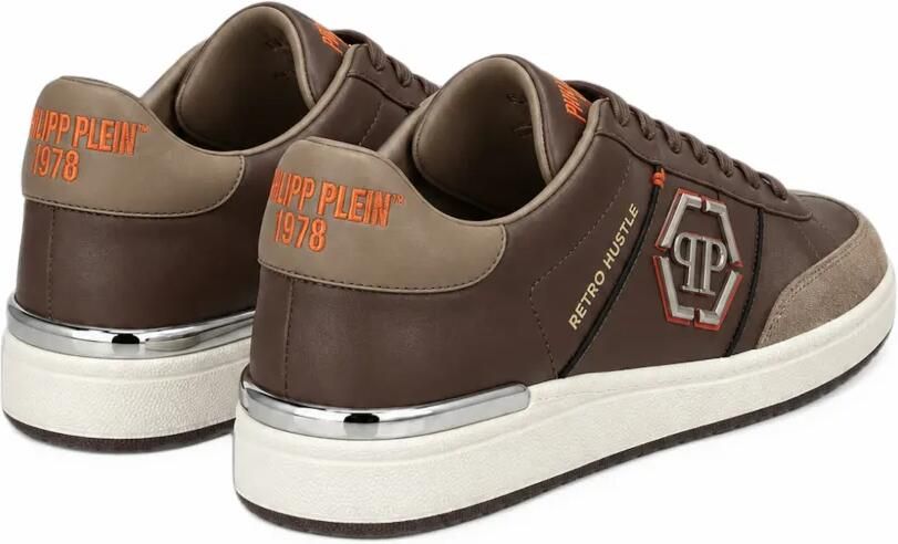 Philipp Plein Retro Hustle low-top sneakers Bruin - Foto 4