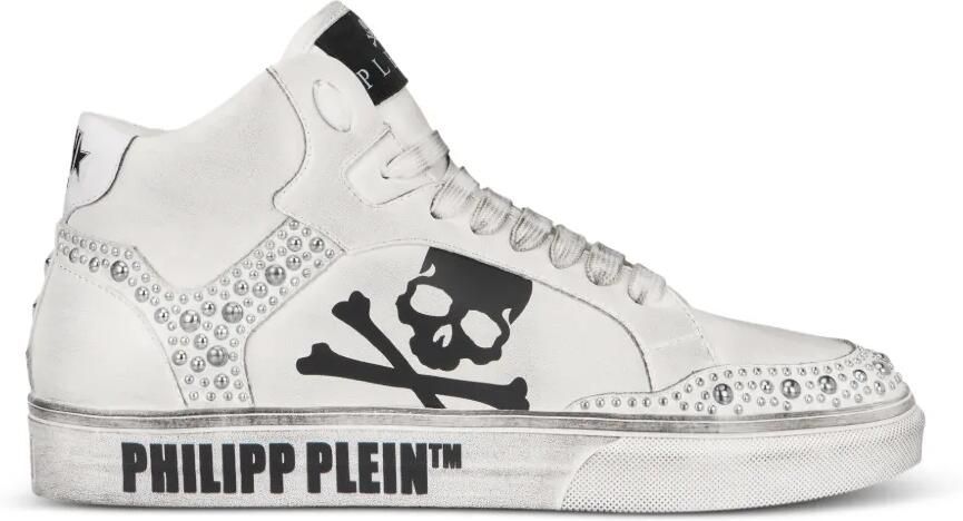 Philipp Plein Retrokickz Mix Studs high-top sneakers Wit
