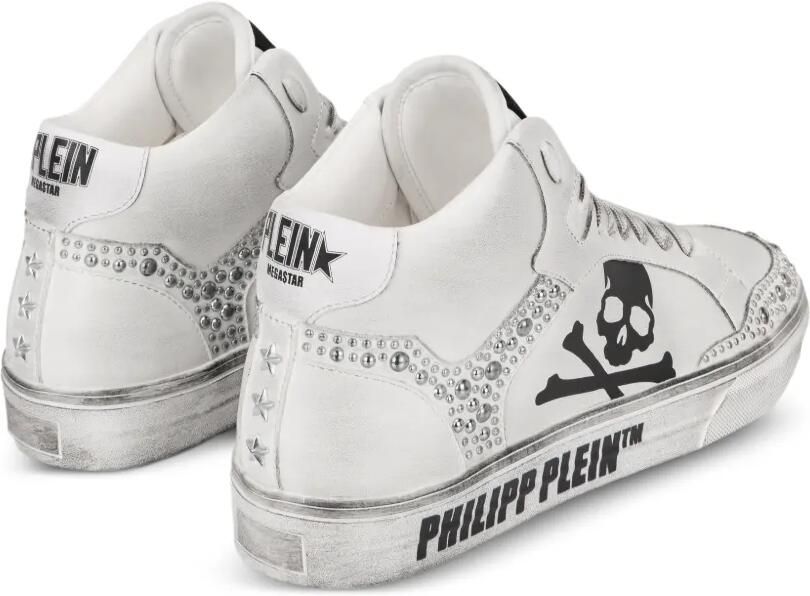 Philipp Plein Retrokickz Mix Studs high-top sneakers Wit - Foto 3