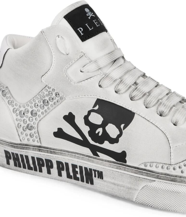 Philipp Plein Retrokickz Mix Studs high-top sneakers Wit - Foto 2