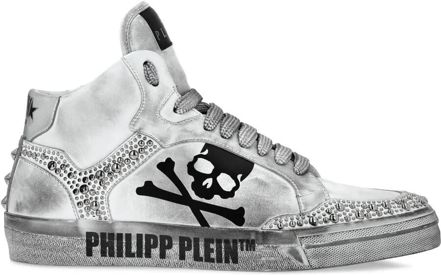 Philipp Plein Retrokickz TM sneakers met studs Wit