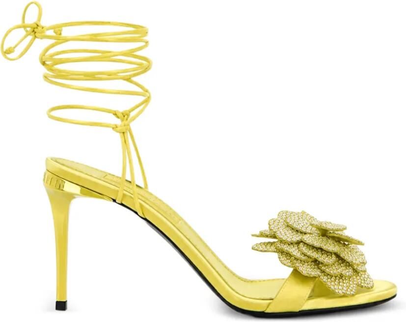 Philipp Plein Sandalen met hoge hak en veters Geel - Foto 3