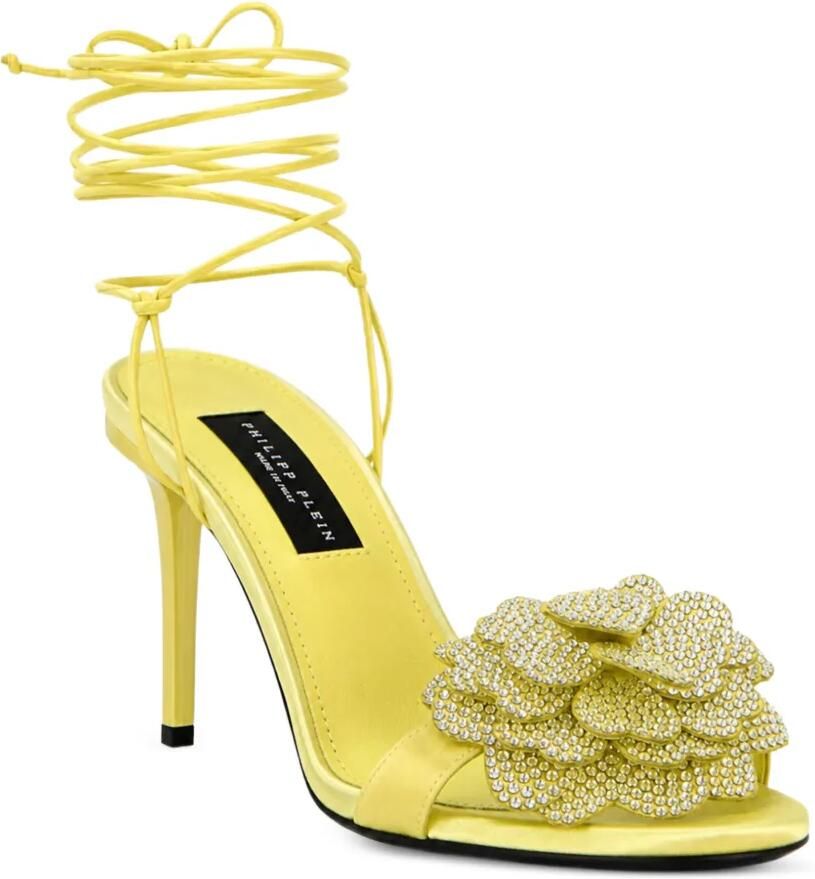 Philipp Plein Sandalen met hoge hak en veters Geel - Foto 2