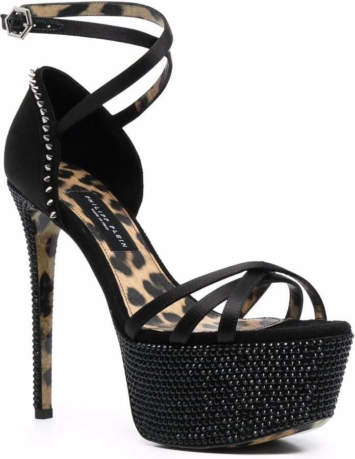 Philipp Plein Sandalen verfraaid met kristallen Zwart - Foto 2