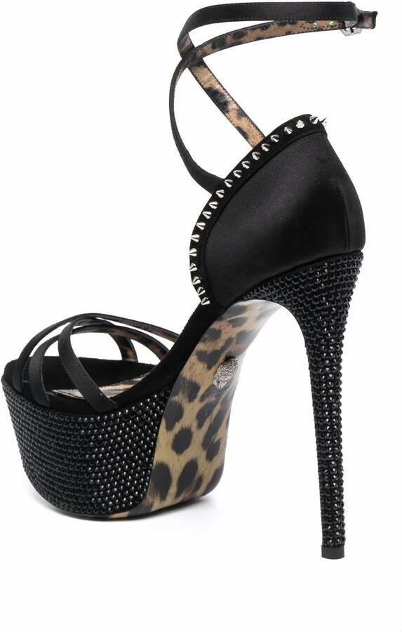 Philipp Plein Sandalen verfraaid met kristallen Zwart - Foto 3