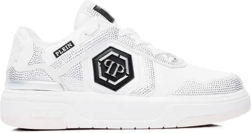 Philipp Plein SK8R low-top sneakers met stras Wit
