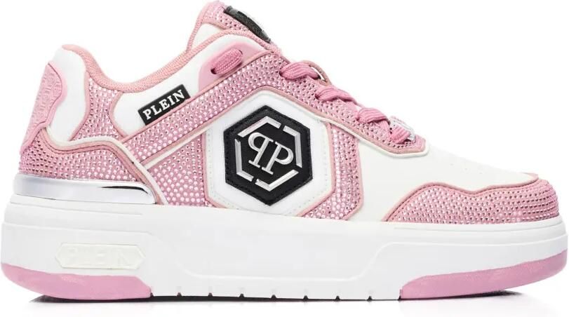 Philipp Plein SK8R low-top sneakers met stras Wit