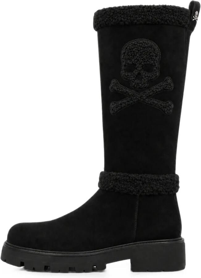 Philipp Plein Skull and Bones suède laarzen Zwart - Foto 3