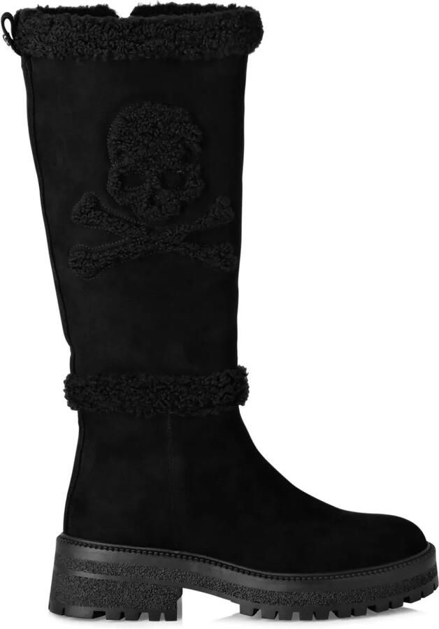 Philipp Plein Skull & Bones laarzen Zwart