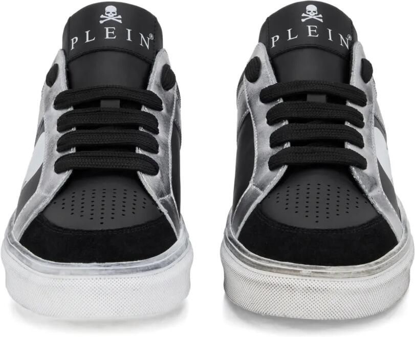 Philipp Plein Skull leren sneakers Zwart