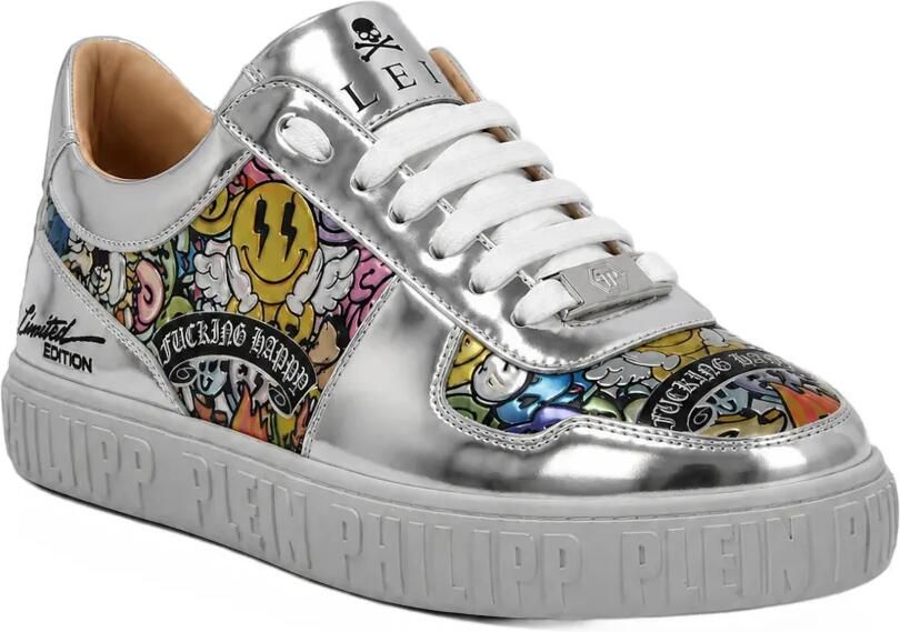 Philipp Plein Smile All Over sneakers Zilver