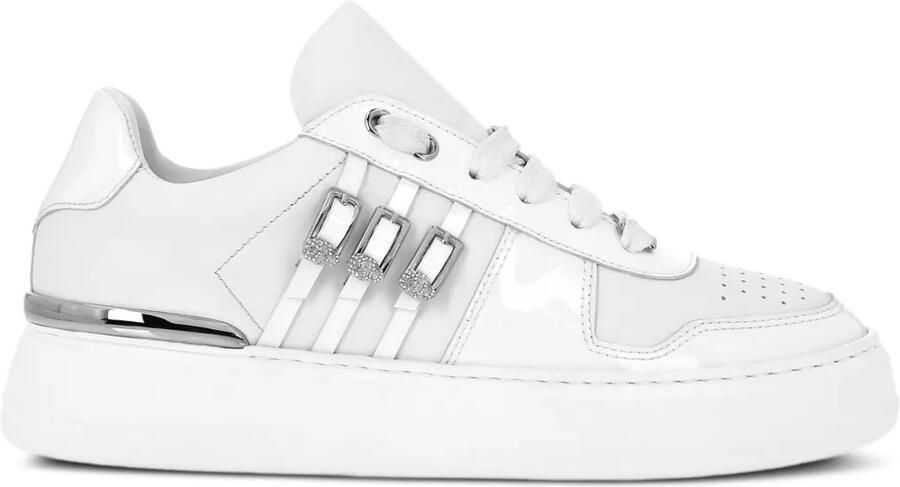 Philipp Plein Sneakers met kristallen gesp Wit - Foto 1