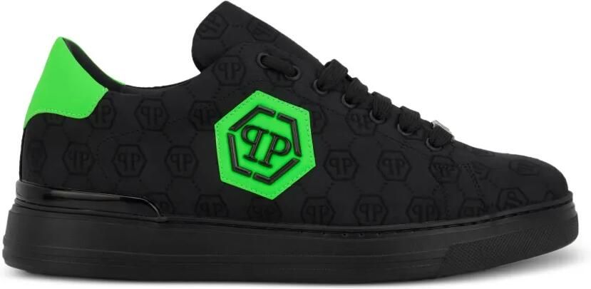 Philipp Plein Sneakers met monogram-jacquard Zwart