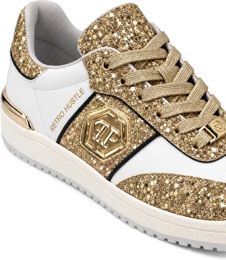 Philipp Plein sneakers retro hustle mix glitter Goud - Foto 2