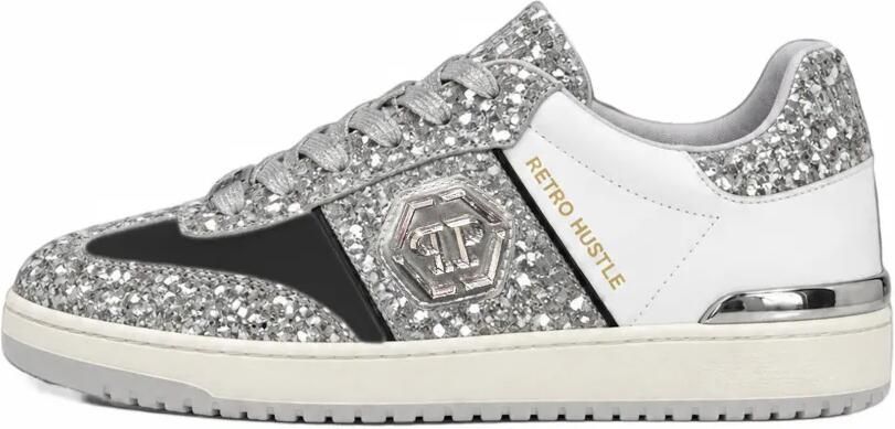 Philipp Plein sneakers Retro Hustle mix glitter Zilver - Foto 5