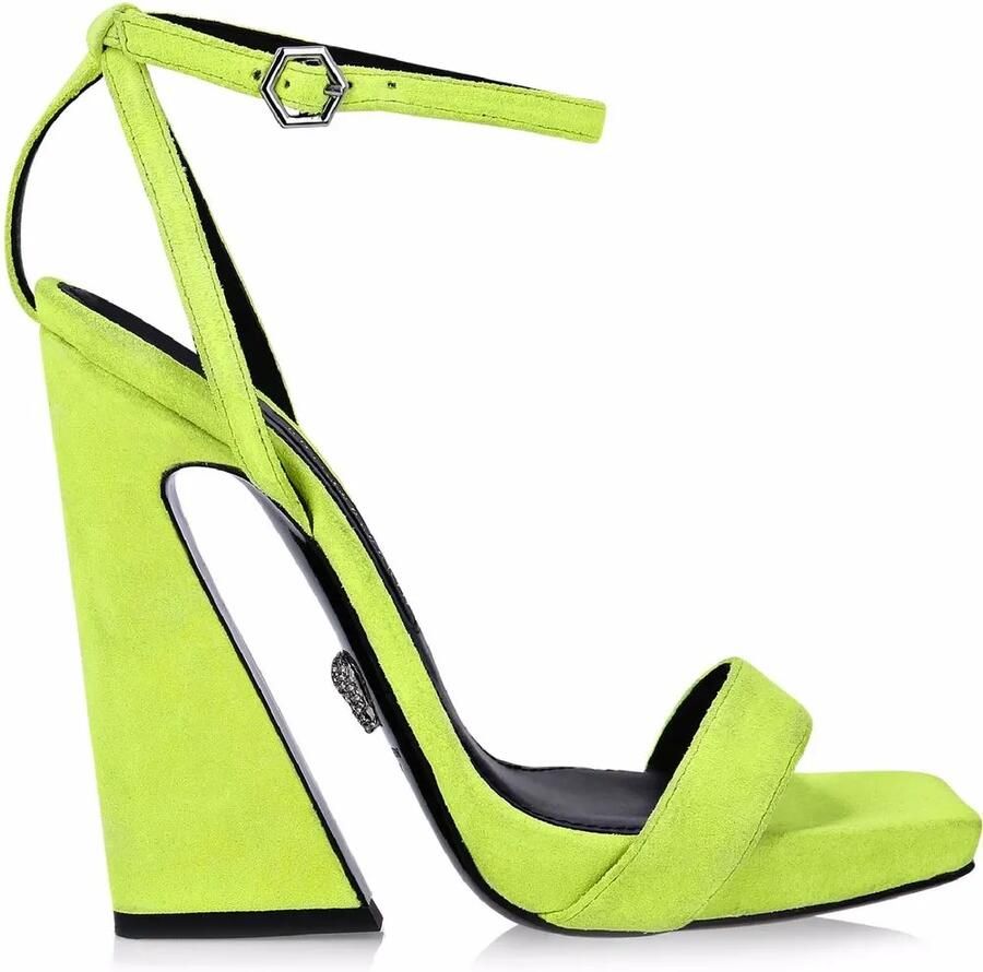Philipp Plein Suède sandalen Geel