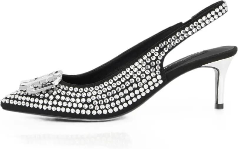 Philipp Plein Suède slingback schoenen met stras Zilver - Foto 5