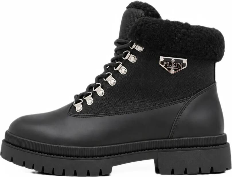 Philipp Plein Veterlaarzen met afwerking van imitatiebont Zwart - Foto 4