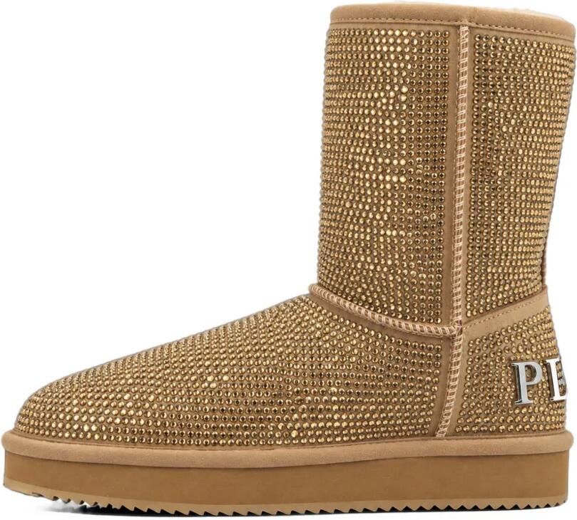 Philipp Plein Winterlaarzen met stras Beige - Foto 5