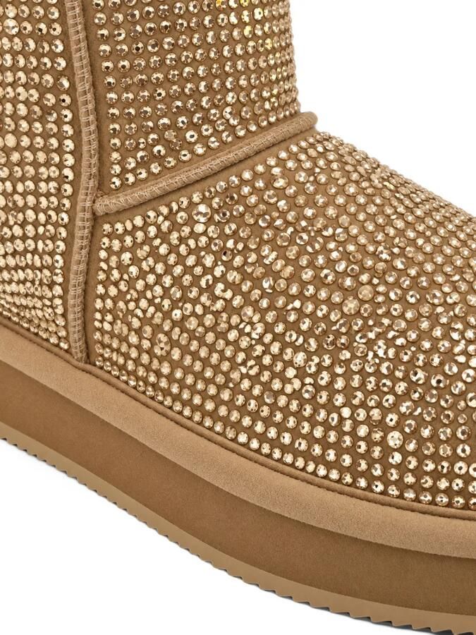 Philipp Plein Winterlaarzen met stras Beige - Foto 4