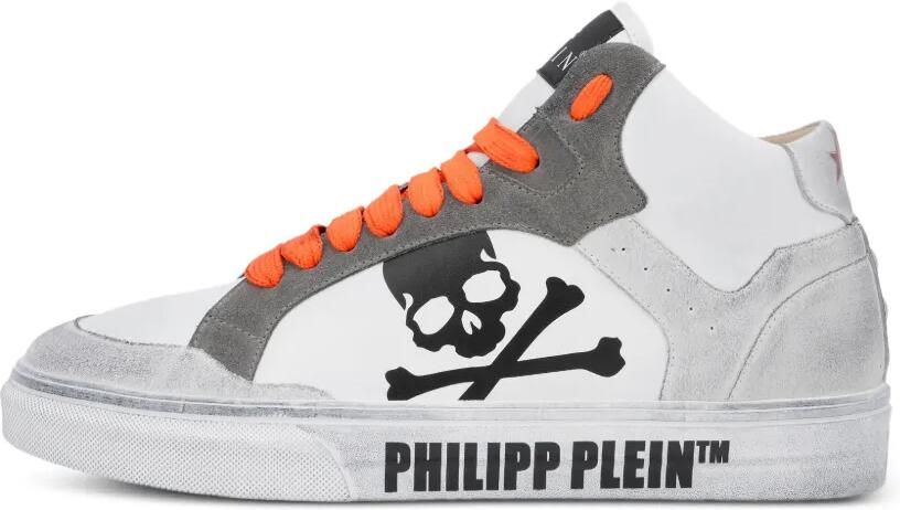 Philipp Plein x Retrokickz high-top sneakers met doodskop Wit - Foto 5